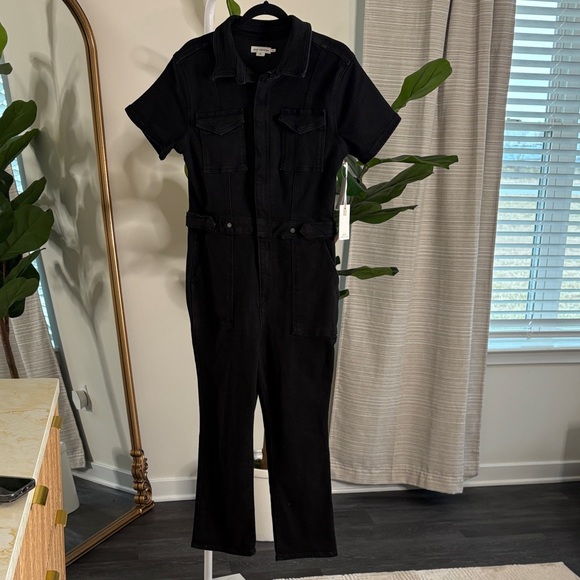 Good American Pants - Good American Black Denim Jumpsuit